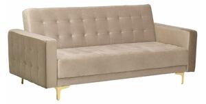 Καναπές κρεβάτι Felvena 100, Λειτουργία ύπνου, Beige, 186x88x83cm, Πόδια: Μέταλλο