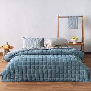 Λεπτό Πάπλωμα Βελουτέ Μονό (160x220) Kentia Stylish Sutton 01 Blue