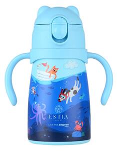 Παγούρι - Θερμός 300ml Με Καλαμάκι Estia Save The Aegean Ocean Play 01-33170