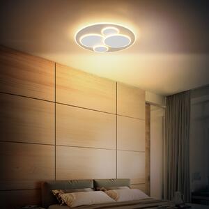 Globo Φωτιστικό οροφής LED Monty, Ø 49 cm, λευκό/αμμώδες, μέταλλο/πλαστικό, Μπεζ, Σαλόνι / τραπεζαρία, Μέταλλο, σύγχρονο
