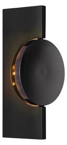 Globo Φωτιστικό τοίχου LED Jasper, ύψος 20 εκ., μαύρο ματ, μέταλλο, Μαύρο, Σαλόνι / τραπεζαρία, Μέταλλο, σύγχρονο