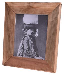 Κορνίζα Ξύλο Teak, με βάση και εσοχή - 32.5x37cm