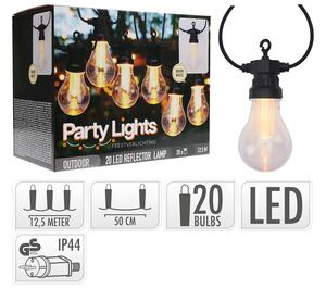 Διακοσμητικός Φωτισμός 20 LED , 12.5 Μέτρα - Θερμό Λευκό