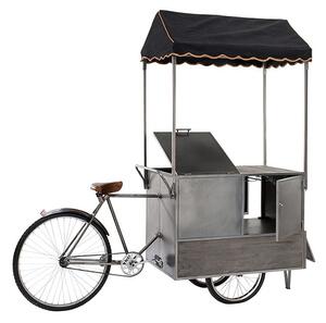 Μεταλλική κονσόλα & Wine Βar "Sales Bike" (84220) με τέντα και διαστάσεις 215x60x205cm
