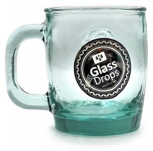 Κούπα με χερούλι Glass Drops Authentic (3102) Από ανακυκλωμένο γυαλί, Χωρητικότητας 350ml, Διαστάσεων Ø 12 x Υ 10.5 cm
