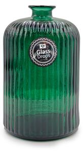 Διακοσμητικό Βάζο Glass Drops Daroca Stripe (4862DB734) Από ανακυκλωμένο γυαλί, Χωρητικότητας 2.8L, Διαστάσεων Ø 15 x Υ 23cm, Albahaca