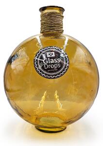 Διακοσμητικό Βάζο Glass Drops Artemis Enea (E4602DB411) Aπό 100% ανακυκλωμένο γυαλί, Χωρητικότητας 14.8L, Διαστάσεων Ø 34 x Υ 44 cm, Υellow Gold