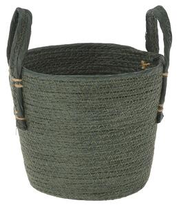 Διακοσμητικό καλάθι H&S Collection με χερούλια - Πράσινο