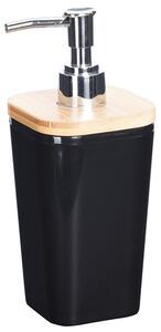 Δοχείο κρεμοσάπουνου Bathroom Solutions 7.3x7.3x17.5cm - Mαύρο/Καφέ