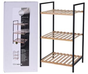 Επιδαπέδια ραφιέρα μπάνιου Bathroom Solutions Ξύλο Μπαμπού, με 3 ράφια, 32.5x38x70cm