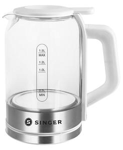 Βραστήρας Singer SWK-15020 με χωρητικότητα 1.5L και ισχύ 2200W - Λευκό