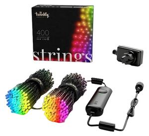 400 Smart LED RGB Twinkly Strings (TWS400STP-BEU) Κανονική Διάταξη, με Mαύρο Καλώδιο, Βluetooth, WiFi, Dimmer Και Έλεγχο μέσω Κινητού Τηλεφώνου