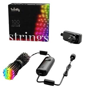 100 Smart LED RGB Twinkly Strings (TWS100STP-BEU) Κανονική Διάταξη, με Μαύρο Καλώδιο, Βluetooth, WiFi, Dimmer Και Έλεγχο μέσω Κινητού Τηλεφώνου