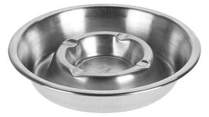 Σταχτοδοχείο από ανοξείδωτο ατσάλι, με διαστάσεις 13x13x2.5cm