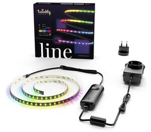 Smart Ταινία LED Twinkly Line Starter kit (TWL100STW-BEU) 1.5 Μέτρο, 100 LED RGB με Μαύρο Καλώδιο, Βluetooth, WiFi, Dimmer Και Έλεγχο μέσω Κινητού Τηλ