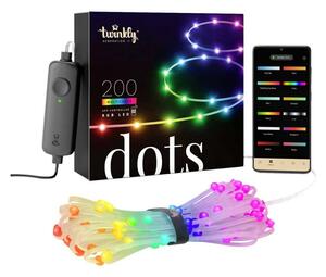 200 Smart LED RGB Twinkly Dots (TWD200STP-TEU), 10 Μέτρα, με Διάφανο Καλώδιο, Bluetooth, WiFi, Dimmer Και Έλεγχο μέσω Κινητού Τηλεφώνου