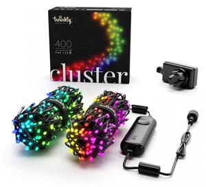 400 Smart LED RGB Twinkly Cluster (TWC400STP-BEU) Πυκνή Διάταξη με Μαύρο Καλώδιο, Βluetooth, WiFi, Dimmer Και Έλεγχο μέσω Κινητού Τηλεφώνου