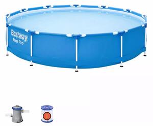 Πισίνα Bestway Steel Pro οικογενειακή, με μεταλλικό σκελετό, χωρητικότητας 6473lt, 366x76cm
