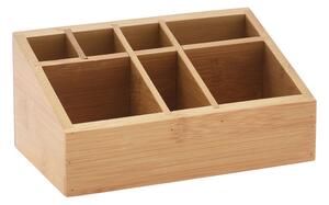 Κουτί Οργάνωσης Make up από Ξύλο Bamboo, 17x10x8cm - Απόχρωση Ξύλου