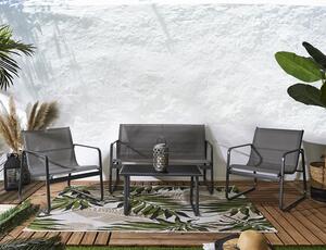 Σετ Κήπου & Βεράντας Samoa Home Deco Factory με Τραπέζι, Καναπέ και 2 Πολυθρόνες - Μέταλλο/Γυαλί/Πολυεστέρας