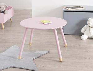 Παιδικό Τραπεζάκι Atmosphera for Kids 127152A από Ξύλο, Φ60 x 43 cm, σε ροζ απόχρωση