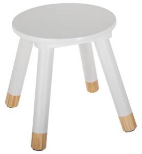 Παιδικό Σκαμπώ Atmosphera for Kids "Douceur" ξύλινο, Με διαστάσεις Φ24 x 26εκ, Λευκή απόχρωση