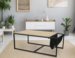 Τραπεζάκι Σαλονιού Nate Home Deco Factory με θήκη για περιοδικά και διαστάσεις 112x60x45cm