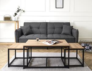 Σετ Τραπεζάκια Σαλονιού Seattle Home Deco Factory με διαστάσεις 90x50x45cm και 40x38x40cm - 3 τεμάχια