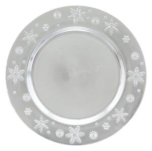 Πιατέλα σερβιρίσματος Fééric Lights & Christmas με διάμετρο 33cm - Silver