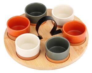 Ορντεβιέρα Σερβιρίσματος Excellent Houseware με 6 μπολ και δίσκο - 7 τεμάχια