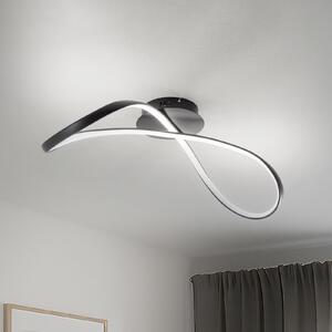 Milagro Lighting Φωτιστικό οροφής LED Infinity, μέταλλο, μαύρο, 4.000 K, Μαύρο, Σαλόνι / τραπεζαρία, Μέταλλο, σύγχρονο