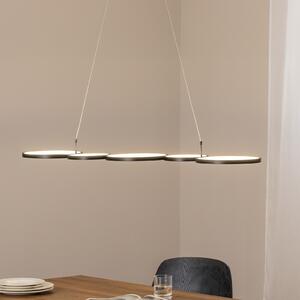 Milagro Lighting LED κρεμαστή λάμπα Olympia, μέταλλο, μαύρο, 4.000 K, Μαύρο, Σαλόνι / τραπεζαρία, Μέταλλο, σύγχρονο