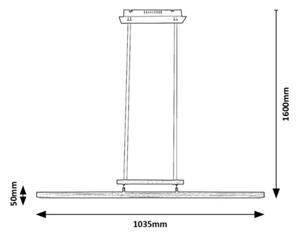 Rabalux 5280 - LED Dimmable κρεμαστό φωτιστικό οροφής ράγα YORDANA LED/27W/230V