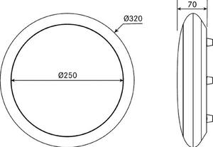 BRUMBERG Gavan LED φωτιστικό οροφής, IP65, λευκό Ø32cm