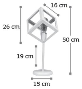 InLight Επιτραπέζιο φωτιστικό από λευκό μέταλλο 1XE27 D:50cm (3442-WH)