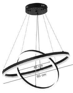 Inlight Κρεμαστό φωτιστικό LED 58W 3CCT (by switch on base) D:60cm (6095-B-Golden)