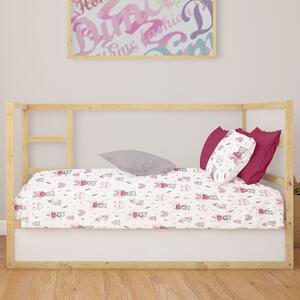 Σεντόνι Κούνιας Με Λάστιχο (70x140+15) Dimcol Cloudy Bear 582 White - Pink