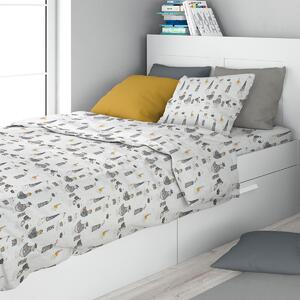Σεντόνια Μονά (Σετ 3τμχ) Dimcol Seabirds 578 White - Grey