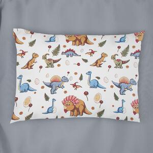 Παιδική Μαξιλαροθήκη (50x70) Dimcol Dinosaur 519 White - Blue