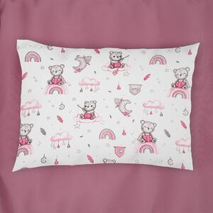 Παιδική Μαξιλαροθήκη (50x70) Dimcol Cloudy Bear 582 White - Pink