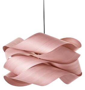 LZF LAMPS Κρεμαστό φωτιστικό Link, ανοιχτό ροζ/νικέλιο, Ø 46 cm, ξύλο, ρυθμιζόμενος, Ροζ / Ροζέ, Σαλόνι / τραπεζαρία, Ξύλο, σχεδιασμός