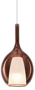 IDEAL LUX Ιδανική κρεμαστή λάμπα Ideal Lux Kalique 2, χάλκινο χρώμα, Ø 18 cm, ρυθμιζόμενος, Χαλκού, Σαλόνι / τραπεζαρία, Πλαστικό, σύγχρονο