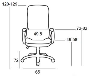 A8960 ΜΑΥΡΗ ΠΟΛΥΘΡΟΝΑ ΓΡΑΦΕΙΟΥ 65X72X49-120/58-129εκ