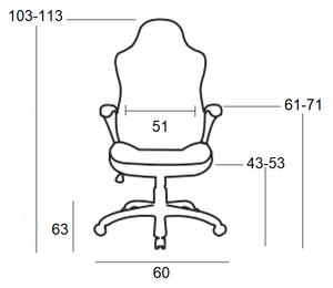 A6210 ΜΑΥΡΟ/ΜΠΛΕ PU ΠΟΛΥΘΡΟΝΑ GAMING