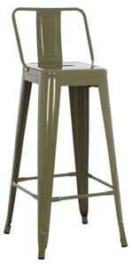 Σκαμπώ Μπαρ Melita HM8643.03 Με Πλάτη 43x43x100cm Olive