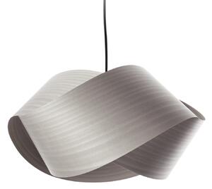 LZF LAMPS Κρεμαστή λάμπα Nut, γκρι/νικελίου, μήκος 42 cm, ξύλο, ρυθμιζόμενος, Γκρι, Σαλόνι / τραπεζαρία, Ξύλο, σχεδιασμός