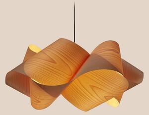 LZF LAMPS Swirl κρεμαστό φωτιστικό, φυσική οξιά, Ø 75 cm, ρυθμιζόμενος, Ξύλου, Σαλόνι / τραπεζαρία, Ξύλο, σχεδιασμός