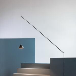 Vibia LED κρεμαστό φωτιστικό NORTH, μαύρο, μέταλλο, 927, αποκεντρωμένο, ρυθμιζόμενος, Μαύρο, Σαλόνι / τραπεζαρία, Πλαστικό, σχεδιασμός