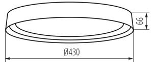 Kanlux 37317 - Φωτιστικό οροφής LED NIFU LED/17,8W/230V διάμετρος 43 cm λευκό/καφέ