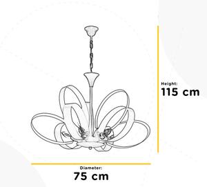 ONLI - Κρεμαστό φωτιστικό οροφής SERENA 9xE14/6W/230V μαύρο